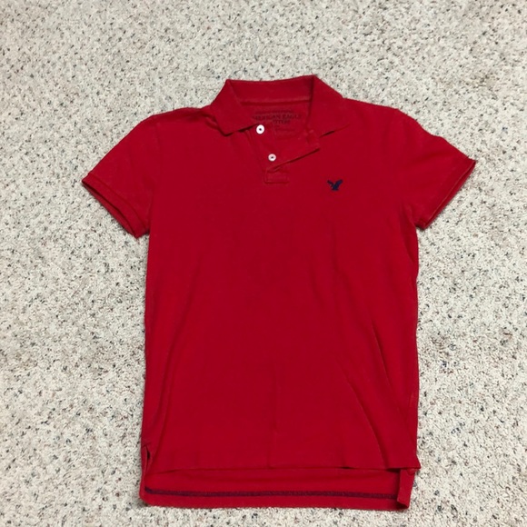 Mens XS red polo American Eagle - Picture 1 of 3